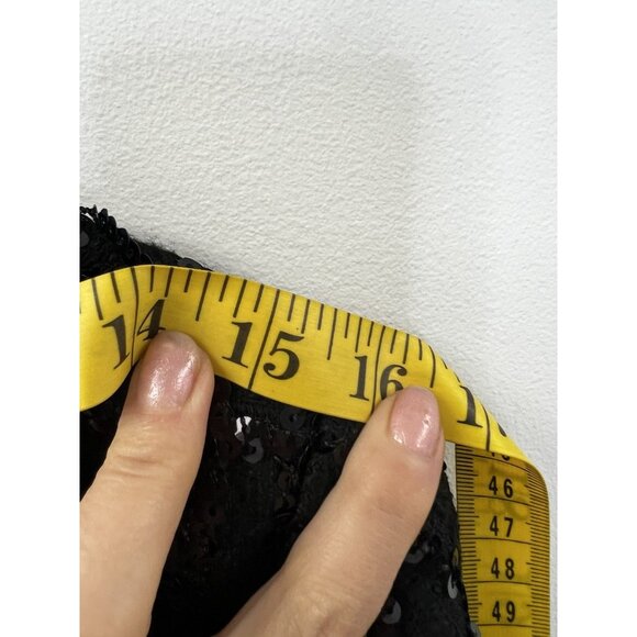 Zara Womens Sequin Jacket Blazer XS Black Fringed Textured New - Picture 13 of 14